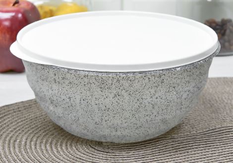 Миска Latina 1.1 c крышкой (гранит светло-серый)